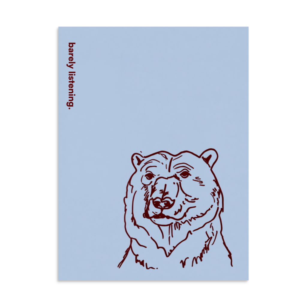 barely listening (print)